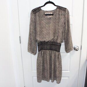 Anthropologie Vanessa Virginia Daytripper Dress Fully Lined‎ Smocked Waist Small